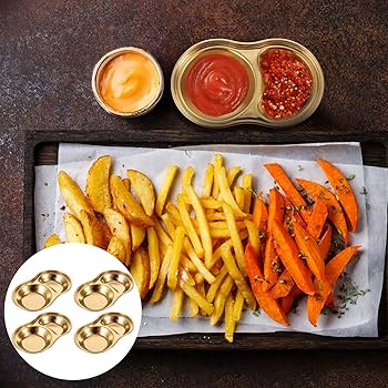 ハンドメイド　木製　二連薬味入れセット Amazon | xiaoyuzhou 薬味皿 仕切り皿 小皿 醤油皿 食器 2枚